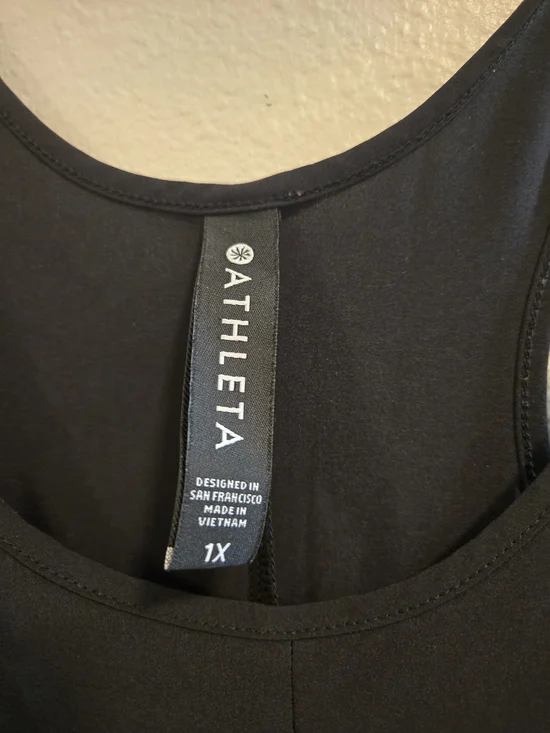 Athleta Black Presidio Traveler Scoop-Neck Sleeveless Dress - Picture 2 of 7